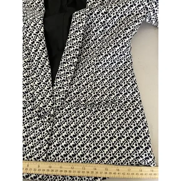Missguided Taylor Swift Blazer Retro Printer Geometric Jacket Size 4 Small - Picture 11 of 14